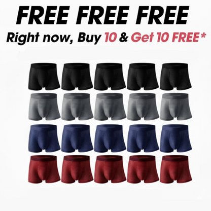 10-PACK Bamboo Fibre Boxer Shorts