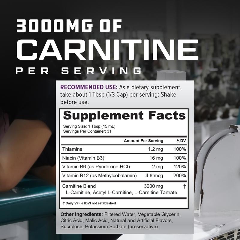 Liquid L-Carnitine 3000: Metabolism & Energy Support