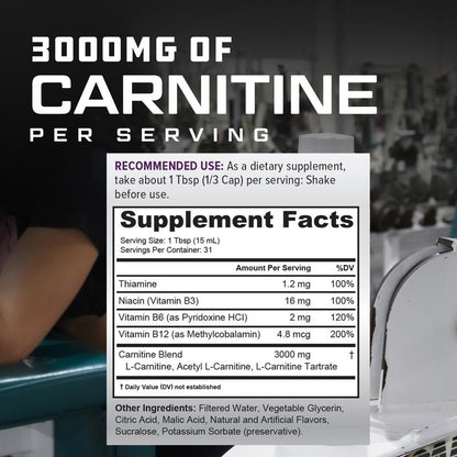 Liquid L-Carnitine 3000: Metabolism & Energy Support